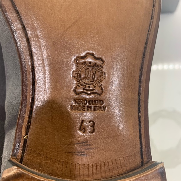 Antonio Maurizi size 43 color Tan/Piombi Brand new with box mens shoes - Picture 9 of 11